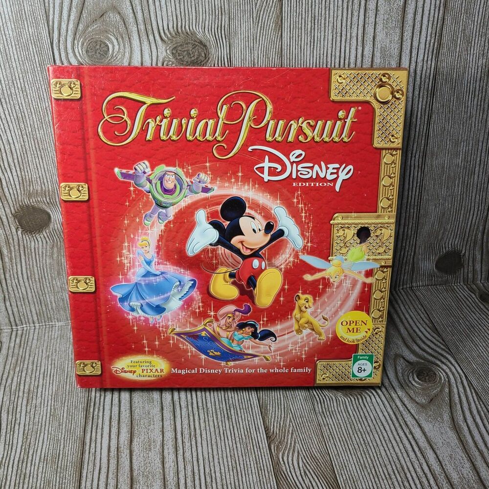 Trivial Pursuit Disney Pixar 2005 Edition Red Box Trivia Game Near Complete